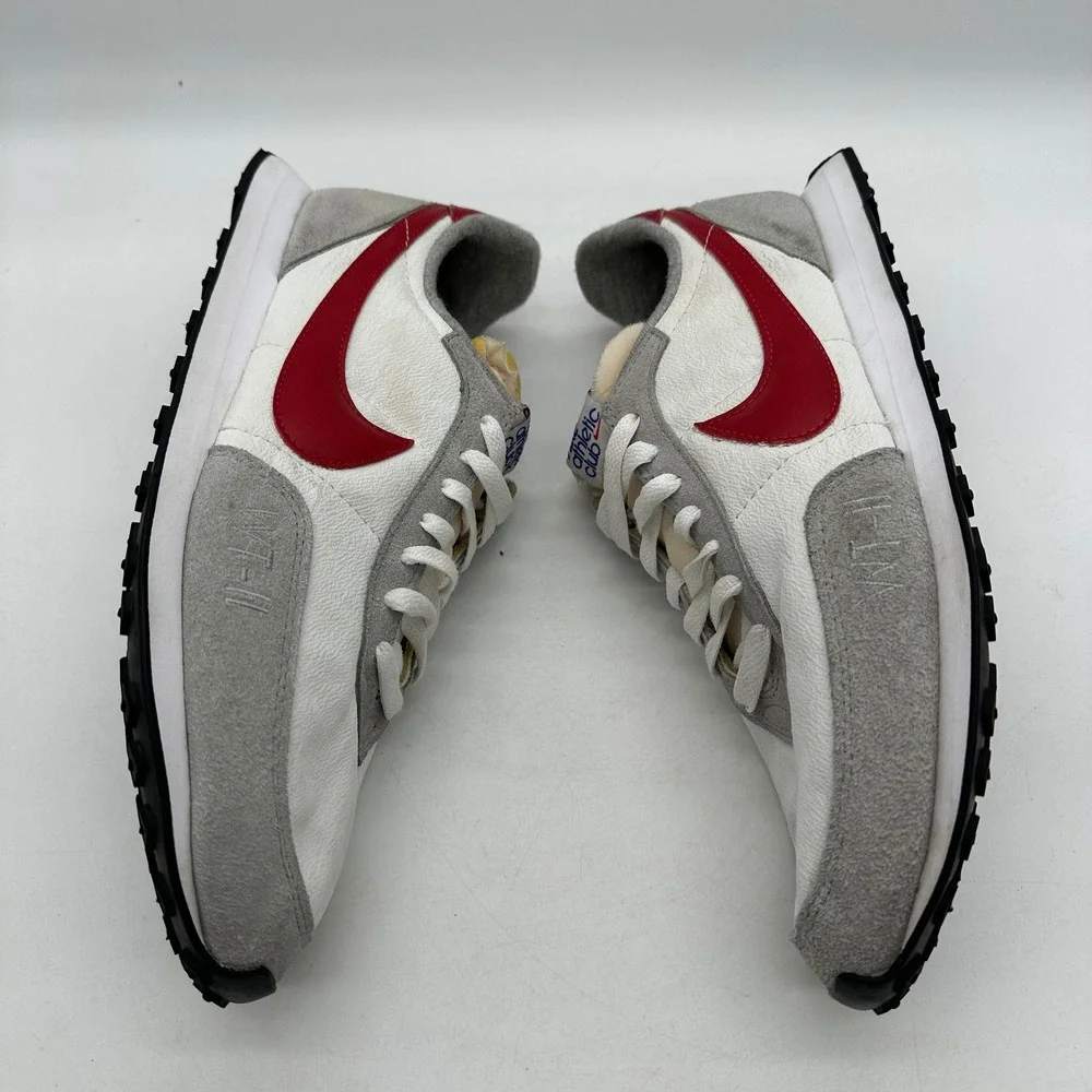 Nike DJ6054-101 Mens 13 White Grey Red Waffle Trainer 2 Athletic Club Sneakers